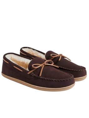 J. Crew Sherpa Brown Suede Slip-On Slippers Men’s Size 8